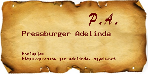 Pressburger Adelinda névjegykártya